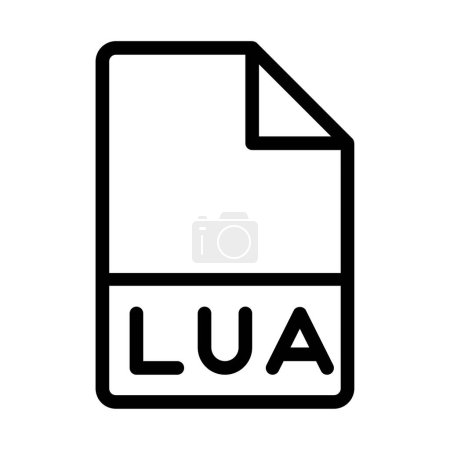 Ilustración de Iconos de tipo de archivo Lua. símbolo de icono de diseño de archivos y formato de documento. - Imagen libre de derechos