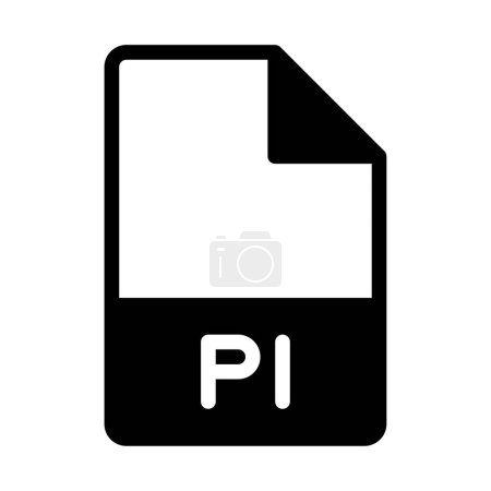 Pl Dateityp-Symbol. Dokument-Dateien und Ordner-Format Symbole, in solidem Stil.