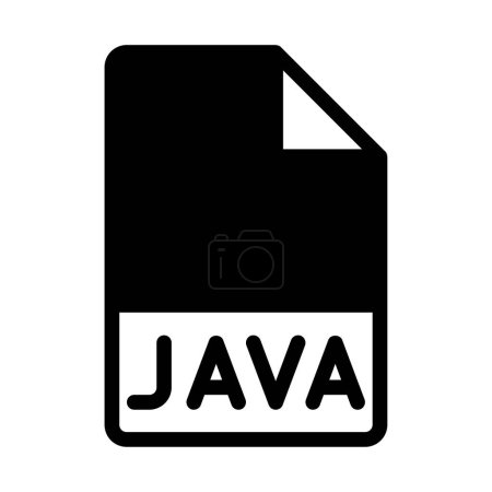 Foto de Iconos de formato de archivo Java. Tipo de archivo icono de documento de símbolo. Con un estilo de diseño de relleno negro - Imagen libre de derechos