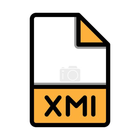 Xml file type format icon. extension document files icons symbol. with flat and outline style