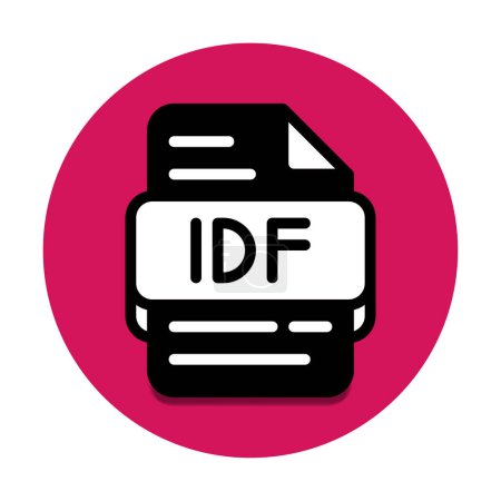 Idf Dateityp Datenbank-Symbol. Dokumentdateien und Symbolsymbole zur Formaterweiterung. mit solidem Stil