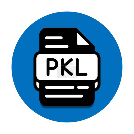 Ilustración de Icono de base de datos de tipo de archivo Pkl. documentos e iconos de símbolo de extensión de formato. con estilo sólido azul - Imagen libre de derechos