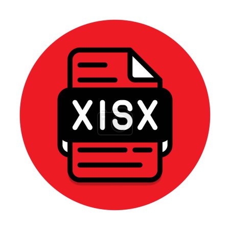 Xlsx file type icon. files or icons symbol format. with a black fill outline style and background