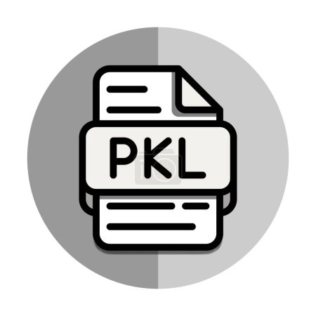 Ilustración de Tipo de archivo Pkl iconos planos. documento en formato icono de símbolo de extensión. - Imagen libre de derechos