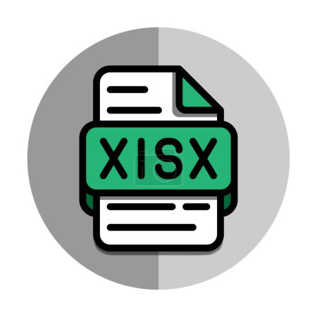 Xlsx file flat icon. spreadsheet documents and files icons. Can be used for mobile apps, websites and interfaces