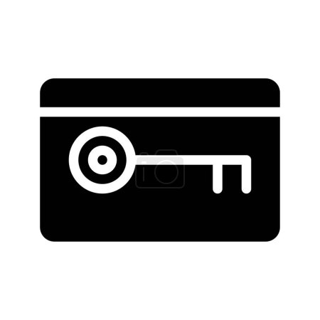 Access key solid icon. room card symbols icons graphic design. Vector illustration.
