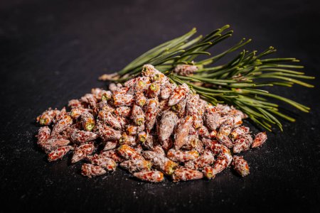 Pine buds Pine buds healthy diet. A pile of pine buds diet. A pile of pine buds