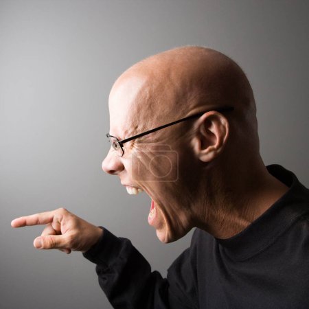 Photo for Profile of man screaming - Royalty Free Image