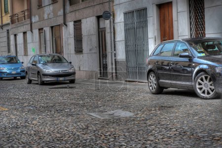 Photo for Cars parked in the street in city - Royalty Free Image
