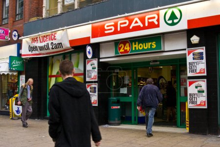 Photo for Spar Shop on city street - Royalty Free Image