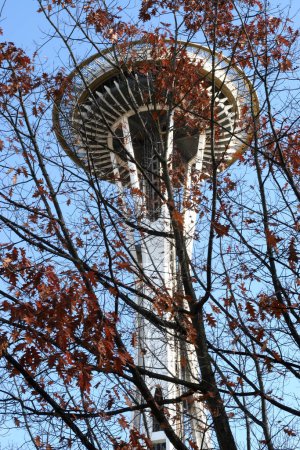 Photo for Seattle tower in the Fall season - Royalty Free Image