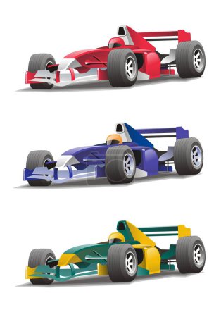 Téléchargez les photos : Formule 1, illustration colorée - en image libre de droit