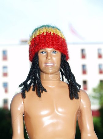 Photo for Rasta ken doll on background, close up - Royalty Free Image