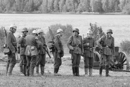 Foto de Primera Guerra Mundial, recreación - Imagen libre de derechos
