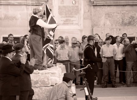 Foto de Representación de escenas de las calles de Malta durante la Segunda Guerra Mundial - Imagen libre de derechos