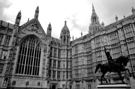Foto de Fotografía en blanco y negro Casa del Parlamento, Reino Unido - Imagen libre de derechos