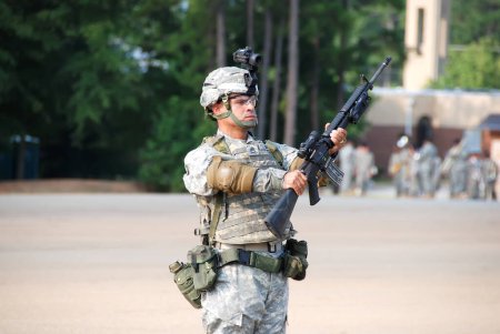 Foto de Graduación del entrenamiento básico del Ejército de los Estados Unidos, Ft. Benning, GA - Imagen libre de derechos