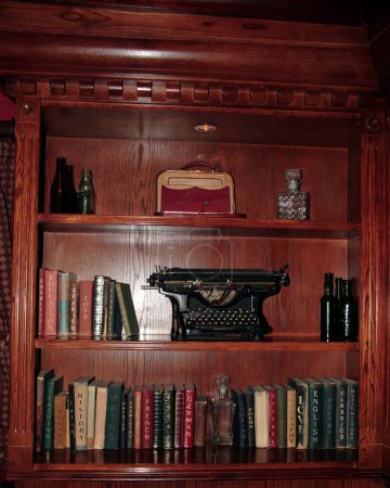 Photo for Old shelves in historical room - Royalty Free Image