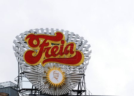 Photo for Freia sign in the city - Royalty Free Image
