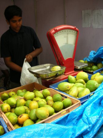 Téléchargez les photos : Vente de mangues à Bangalore - en image libre de droit
