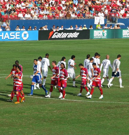 Foto de Equipo en el campo antes del partido de fútbol - Imagen libre de derechos