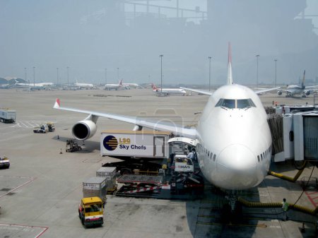 Foto de Aeropuerto de Hong Kong. transporte, concepto de viaje - Imagen libre de derechos