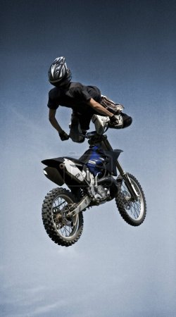 Photo for Racer on motorcycle. extreme sports concept - Royalty Free Image