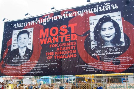 Photo for Protest banner in Bangkok - Royalty Free Image