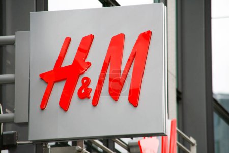 Photo for H&M Hennes &amp Mauritz sign in Oslo, Norway - Royalty Free Image