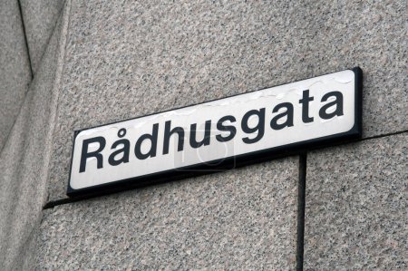 Téléchargez les photos : Radhusgata street à Oslo, Norvège - en image libre de droit