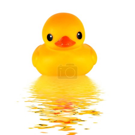 Photo for Yellow duck with water - Royalty Free Image