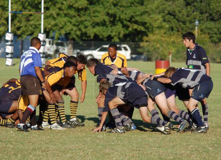 Foto de Escuela de rugby partido de fútbol. Deporte - Imagen libre de derechos