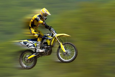 Photo for Racer on motorcycle. extreme sports concept - Royalty Free Image