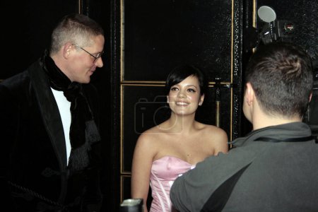 Photo for Lily Allen and Giles Deacon at British Fashion Awards - Royalty Free Image