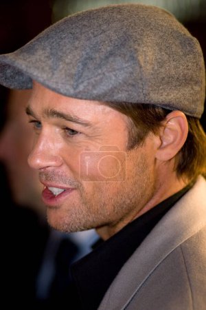 Foto de Brad Pitt en el estreno europeo de Beowulf en el cine Vue el 11 de noviembre de 2007, Londres, Inglaterra. - Imagen libre de derechos