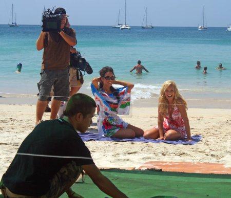 Foto de Las playas más sexys de Bridget con la gente - Imagen libre de derechos