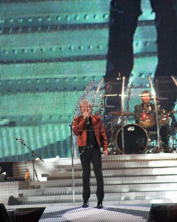 Photo for Rod Stewart performs in concert at the Millennium Stadium on his Rockin In The Round Tour at Cardiff, Wales on 7 July 2007. - Royalty Free Image