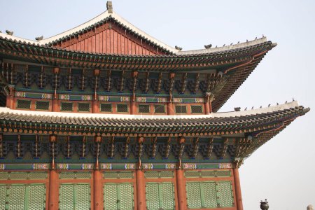 Foto de Vista del antiguo palacio en Corea, Arquitectura asiática - Imagen libre de derechos