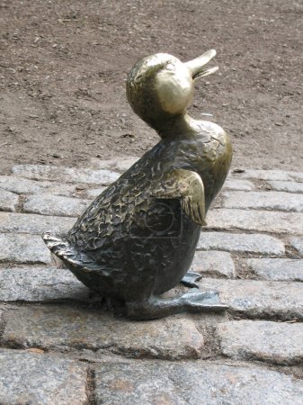 Foto de Estatua de pato de bronce en Boston Public Garden - Imagen libre de derechos