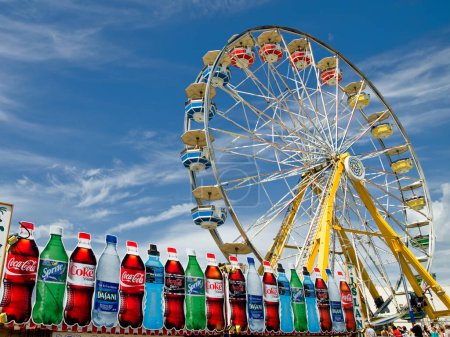 Photo for View of Beverages and Farris Wheel - Royalty Free Image