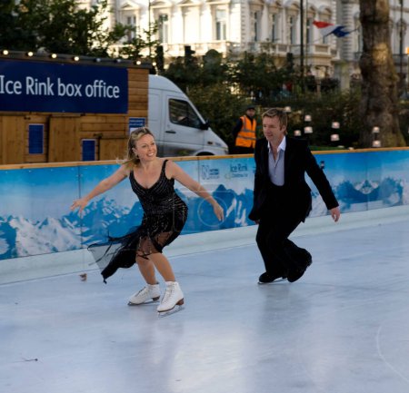 Photo for Christopher Dean and Jane Torvill  attend the Dancing on Ice Press launch at the National History Museum on January 07, 2008 in London, England - Royalty Free Image