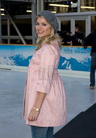 Photo for Holly Willoughby attends the Dancing on Ice Press launch at the National History Museum on January 07, 2008 in London, England - Royalty Free Image