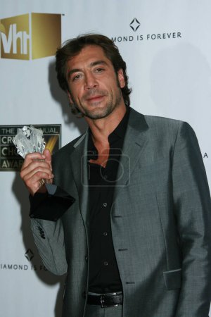 Photo for Actor Javier Bardem poses at the 13th ANNUAL CRITICS' CHOICE AWARDS Press Room at the Santa Monica Civic Auditorium on January 7, 2008 in Santa Monica, California. - Royalty Free Image