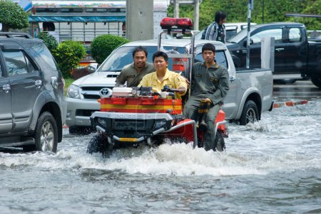 Photo for Monsoon rain in Bangkok, Thailand - Royalty Free Image