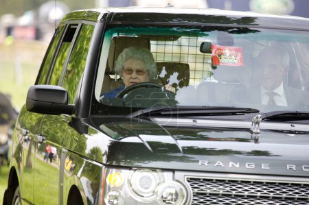 Photo for Queen Elizabeth II driving - Royalty Free Image