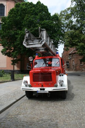 Photo for Old fire truck on street - Royalty Free Image