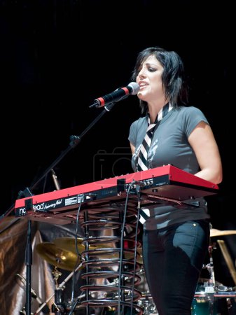 Photo for Ira Losco performing on the stage - Royalty Free Image