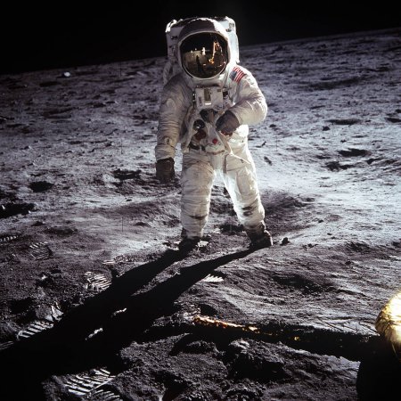 Foto de Buzz Aldrin en la Luna - Imagen libre de derechos