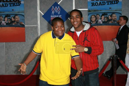 Photo for HOLLYWOOD, CA - MARCH 3: Kyle Massey and Christopher Massey at the World Premiere of Walt Disney Pictures' "College Road Trip" on March 3, 2008 at the El Capitan Theatre in Hollywood, CA - Royalty Free Image