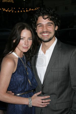 Photo for LOS ANGELES, CA - MARCH 17: Actress Lynn Collins and actor Steven Strait arrives at MTV Films "Stop-Loss" Los Angeles Premiere at the DGA Theatre Complex on March 17, 2008 in Los Angeles, California. - Royalty Free Image